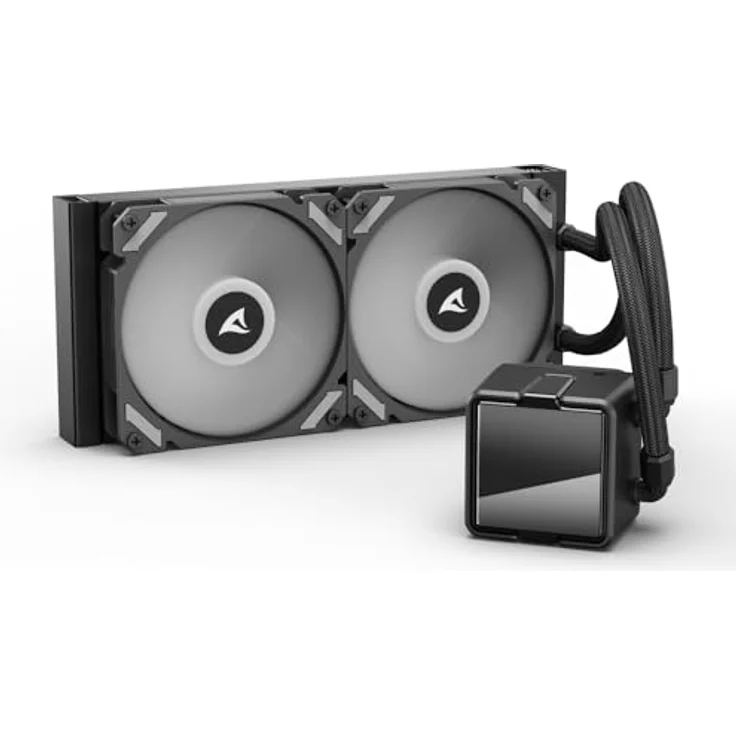 Sharkoon S50 ARGB AIO Black, Wasserkühlung mit 240-mm-Radiator und 120-mm-ARGB-PWM-Lüftern – Bild 2