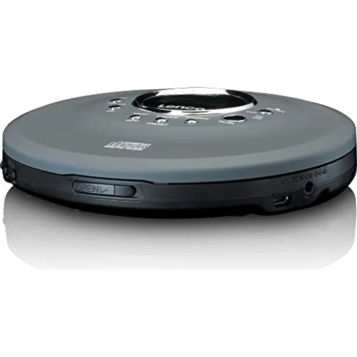 Lenco CD-400 - Tragbarer CD-Player - Discman - DAB+ Radio - CD, CD-R/RW, MP3-Player - Senderspeicher - Hörbuchfunktion - Antishock - integrierter Akku 1000mAH - Grau – Bild 3