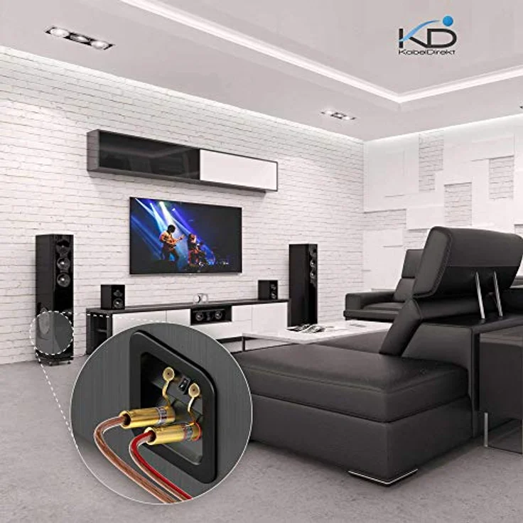 KabelDirekt - Bananenstecker - 5 Paare - (Steckverbinder für Lautsprecherkabel bis 6mm², Flexibler Anschluss der Kabel, HiFi Boxen, Verstärker, AV-Receiver, Endstufen, Sound- und Stereoanlagen) – Bild 5