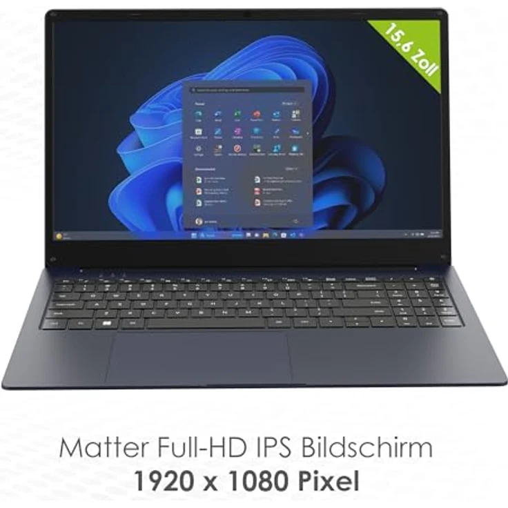 VALE V15E-I5-8512D Notebook | 15,6" Full-HD IPS | Intel® Core™ i5-1035G7 Prozessor | 8 GB RAM | 512 GB SSD | Windows 11 Pro (Dunkelblau) – Bild 3