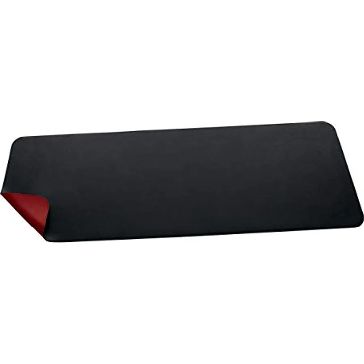 SIGEL SA603 Schreibtischunterlage - rollbar - wasserdicht - rutschfest - hochwertiges Lederimitat - rot, schwarz - doppelseitig - 80 x 30 cm – Bild 2
