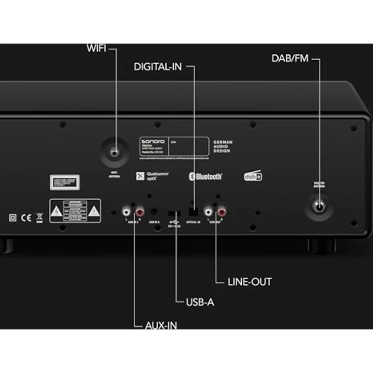 sonoro Prestige Kompaktanlage mit CD Player, DAB+, Bluetooth und Spotify, matt schwarz – Bild 3