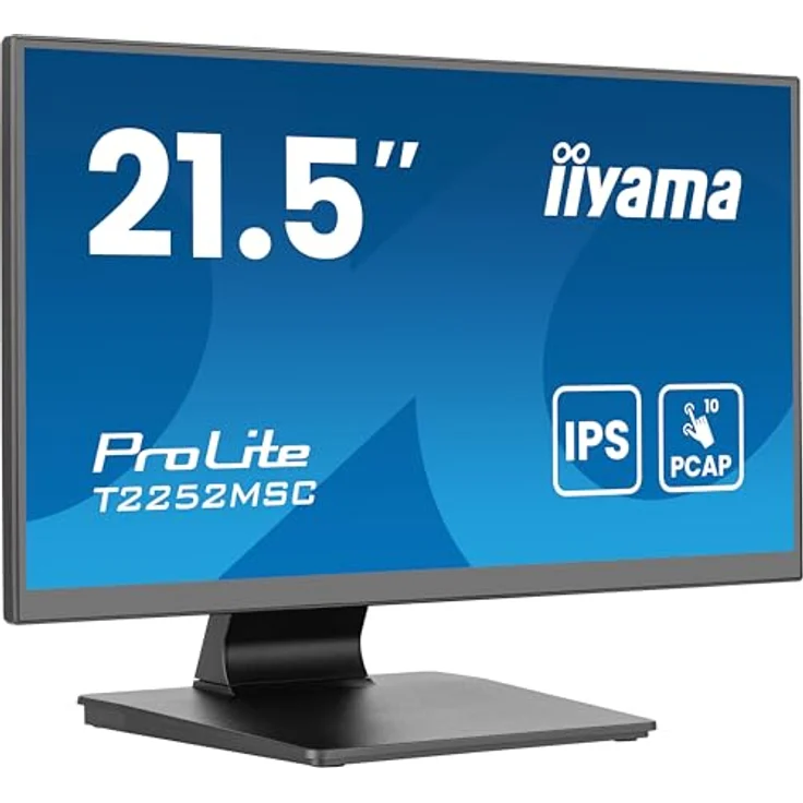 iiyama Prolite T2252MSC-B2AG 54,5cm 21,5" IPS LED-Monitor Full-HD 10 Punkt Multitouch kapazitiv HDMI DP USB3.2 7H AntiGlare-Beschichtung schwarz – Bild 1