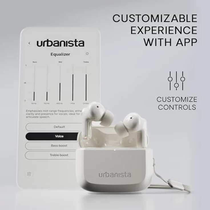 Urbanista Palo Alto Kopfhörer True Wireless Stereo (TWS) im Ohr Anrufe/Musik Bluetooth Weiß mit Geräuschunterdrückung und Hartschalenetui – Bild 6