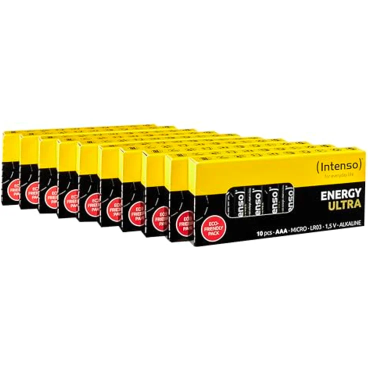 Intenso Energy Ultra AAA Micro LR03 Alkaline Batterien 100er Pack, gelb-schwarz – Bild 5