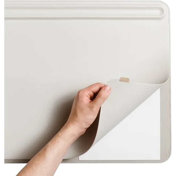 Orbitkey Schreibunterlage ton, Mausmatte in Grau mit Dokumentenversteck und magnetischem Kabelhalter – Bild 9