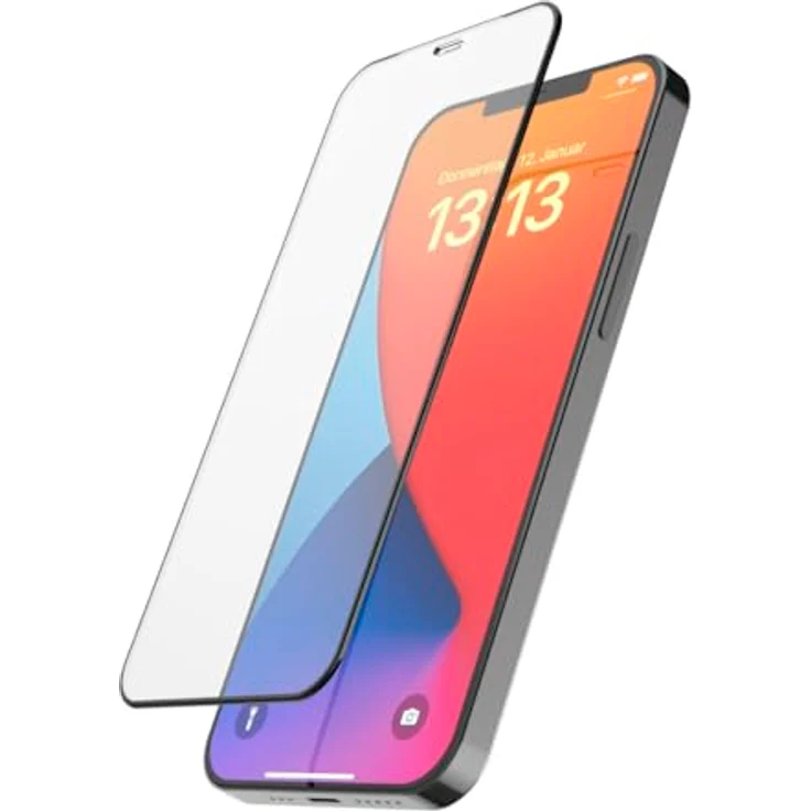 Hama Handy Schutzglas D3O für iPhone 12/12 Pro (Displayschutz bruchsicher, Anti-Fingerprint, case-friendly, kratzfest, Ultraclear, 10H, Schwarz) – Bild 1