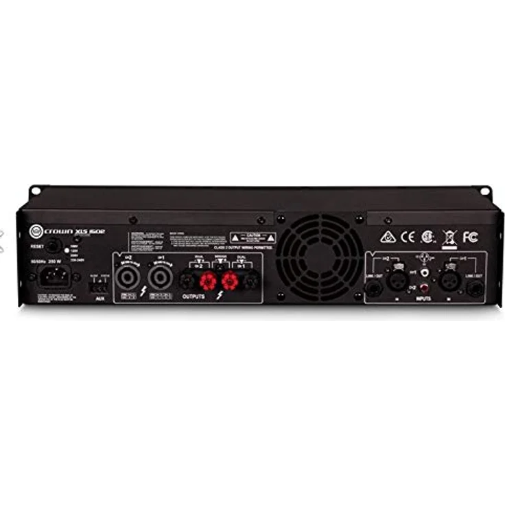 Crown XLS1502 2.0 Verkabelt Schwarz - Audioverstärker (2.0 Kanäle, D, 0,5%, 103 dB, 85 dB, 1550 W) – Bild 2