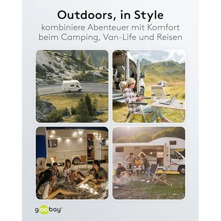 Goobay Camping Adapterleitung 1,5 m, orange, Schukostecker, IP44, öl- und UV-beständig, 2 CEE-Buchsen – Bild 10