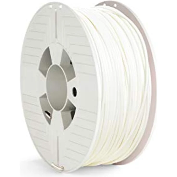 Verbatim PLA-Filament 3D-Druck, 2,85mm, 1kg, Hochleistungs-Polyactid-Filament zur Materialextrusion, für 3D-Drucker und 3D-Stift, 3D-Drucker-Filament aus PLA, 1 Spule 126m, weiß – Bild 1