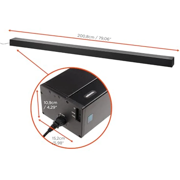 Celexon UST Hochkontrast Bodenscheren Leinwand - HomeCinema Plus, 80" schwarz (16:9), Leinwand, Schwarz – Bild 3