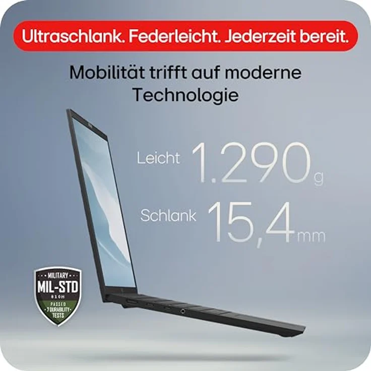 LG gram 15 Zoll Notebook, AMD Ryzen AI 7 350, 16GB RAM, 1TB SSD, AMD Radeon 860M, Windows 11 Home, Schwarz – Bild 2