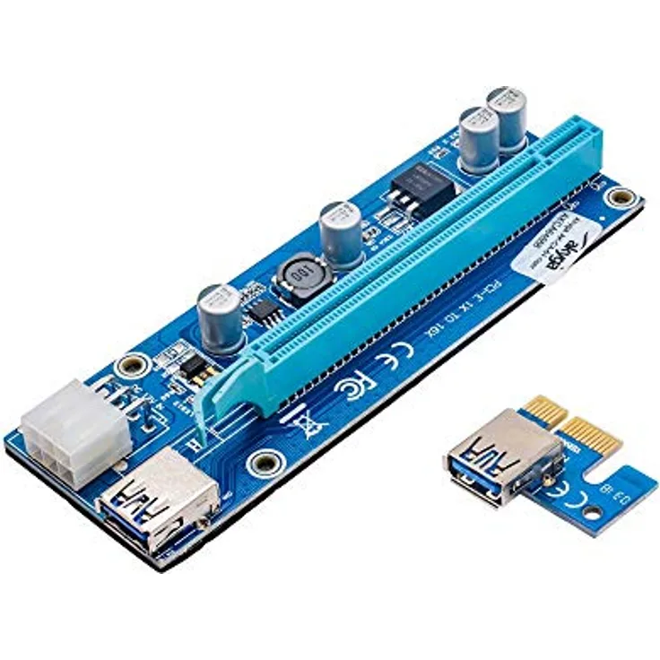 AKYGA AK-CA-64 Riser PCI-E 1x - 16x Adapter USB 3.0 Version 009S USB 55cm