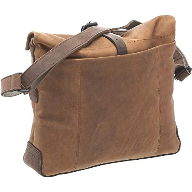 Harold's Umhängetasche Twister 2706, Kuriertasche M für Laptops bis 31x26x2 cm, pflanzlich gegerbtes Rindleder, braun – Bild 3