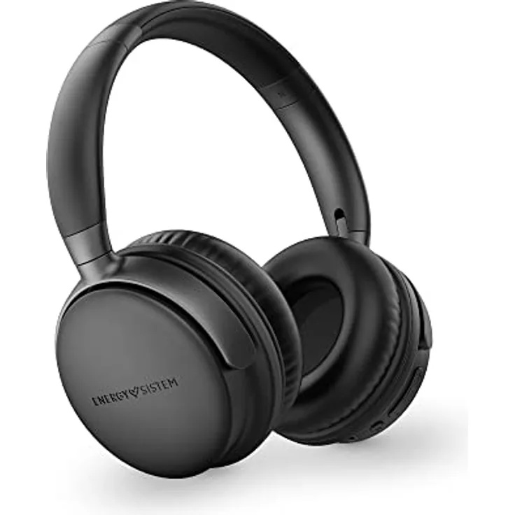 Energy Sistem Power Radio Bluetooth-Kopfhörer (FM-Radio, 45 Stunden Akku, MicroSD-MP3-Player, Deep Bass, Ohrpolster aus Proteinleder und elastischem Viscoschaum), Schwarz