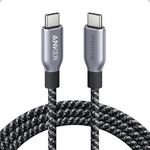 Anker Prime USB C auf USB C Kabel, 240W 180cm Schnellladekabel USB C, Upcycled Nylon im Flecht-Design, 100 Jahre Haltbarkeit, für iPhone 15/15 Pro/15 Pro Max/15 Plus, MacBook, Galaxy S24