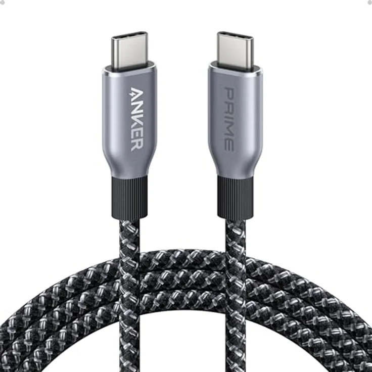 Anker Prime USB C auf USB C Kabel, 240W 180cm Schnellladekabel USB C, Upcycled Nylon im Flecht-Design, 100 Jahre Haltbarkeit, für iPhone 15/15 Pro/15 Pro Max/15 Plus, MacBook, Galaxy S24 – Bild 1
