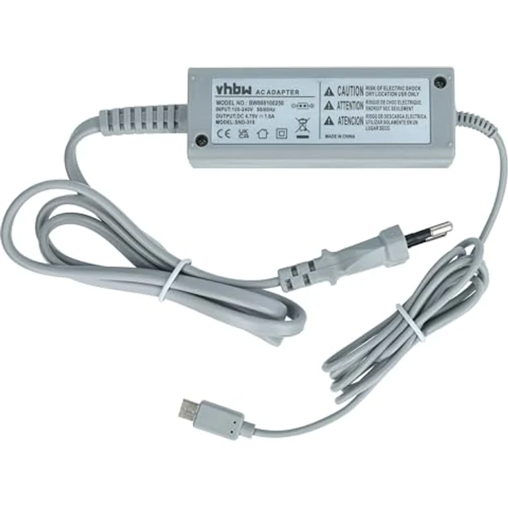 vhbw Ladegerät Netzteil passend für Nintendo Wii U GamePad - Ladekabel – Bild 4