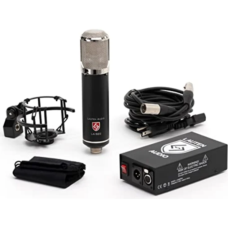 Lauten Audio LA-320 V2, Großmembran Röhrenkondensatormikrofon mit 20 Hz - 20 kHz Frequenzgang, Richtcharakteristik Niere, schwarz – Bild 5