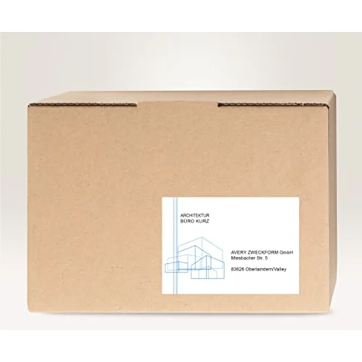 AVERY Zweckform 3655-200 Universal Etiketten (400 plus 40 Klebeetiketten extra, 210x148mm auf A4, bedruckbare Versandetiketten, selbstklebende Versandaufkleber mit ultragrip, DHL) 220 Blatt, weiß – Bild 3