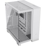CORSAIR 6500X Mid-Tower ATX PC-Gehäuse Aus Gehärtetem Glas - Ohne Lüfter - Zweikammer-Design - Große Kühlungsflexibilität - Kompatibel Mit Reverse Connection Motherboards - Weiß