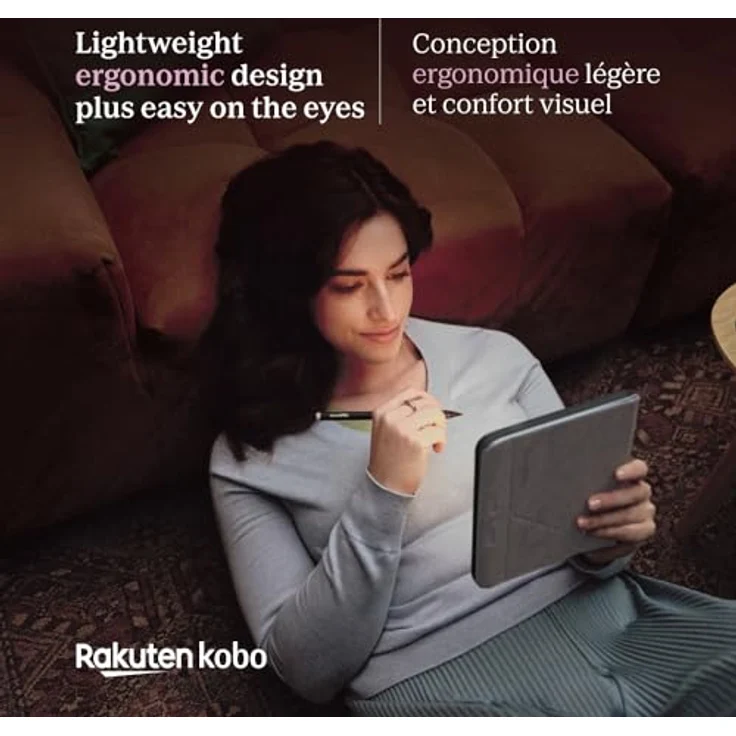 Kobo Libra Color | eReader | 17,8 cm (7 Zoll) blendfreie Farbe E Ink Kaleido™ 3 Display | Dunkelmodus-Option | Hörbücher | wasserdicht | Weiß – Bild 5