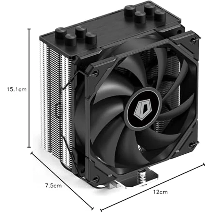 ID-Cooling SE-224-XTS, CPU Kühler mit 220W TDP, 120mm PWM-Lüfter und leiser Betrieb, kompatibel mit Intel und AMD – Bild 9
