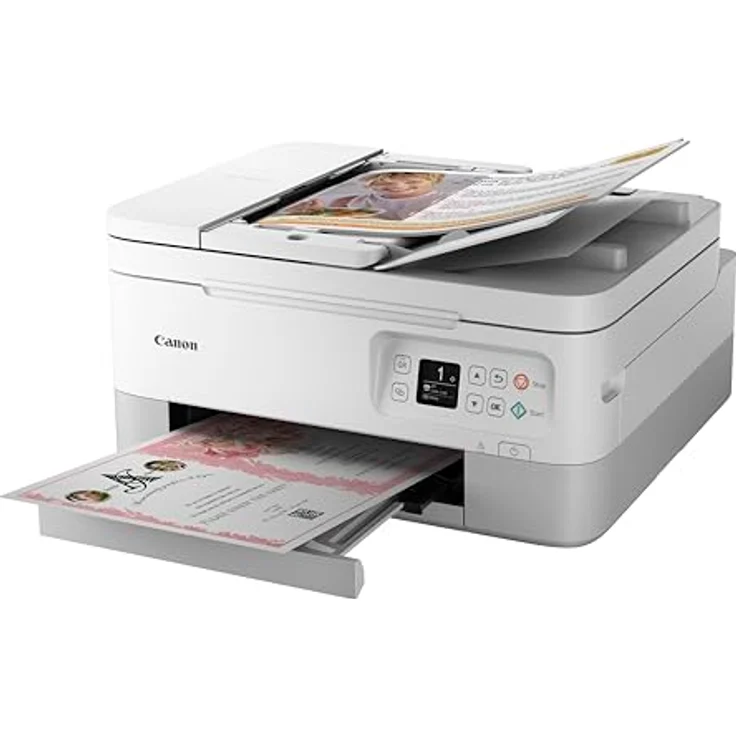 PIXMA TS7451i 3-in-1 WLAN-Drucker fürs Homeoffice, Kopierer und Scanner – PIXMA Print Plan kompatibel – Drucken von Randlosfotos – kabelloses Drucken/Scannen via Cloud und Smartphone (Weiß) – Bild 3