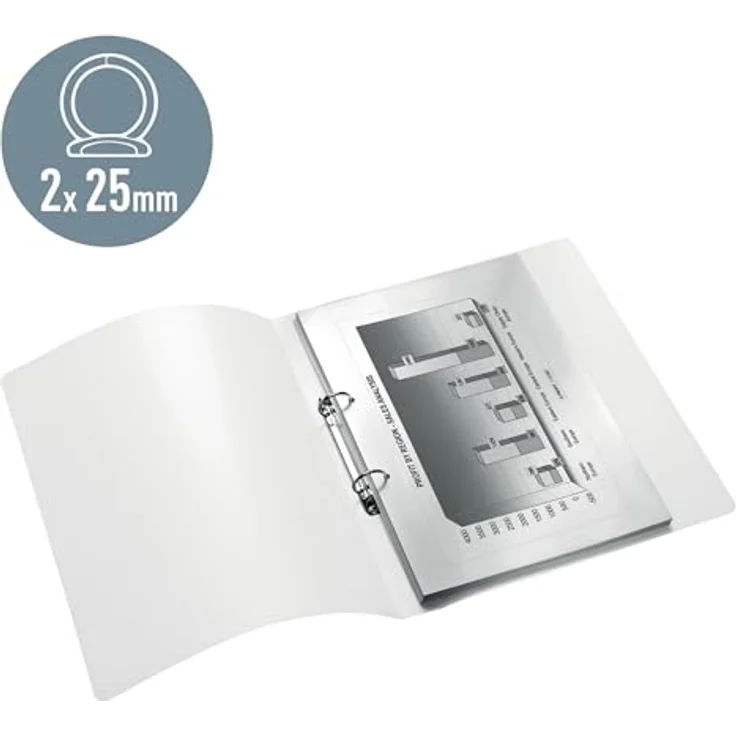 LEITZ Präsentationsordner WOW Ringbuch 2-Ringe grün 3,2 cm DIN A4 - Hochwertiger Ordner mit 2-Ring-Mechanik und stilvoller Prägegrafik – Bild 6