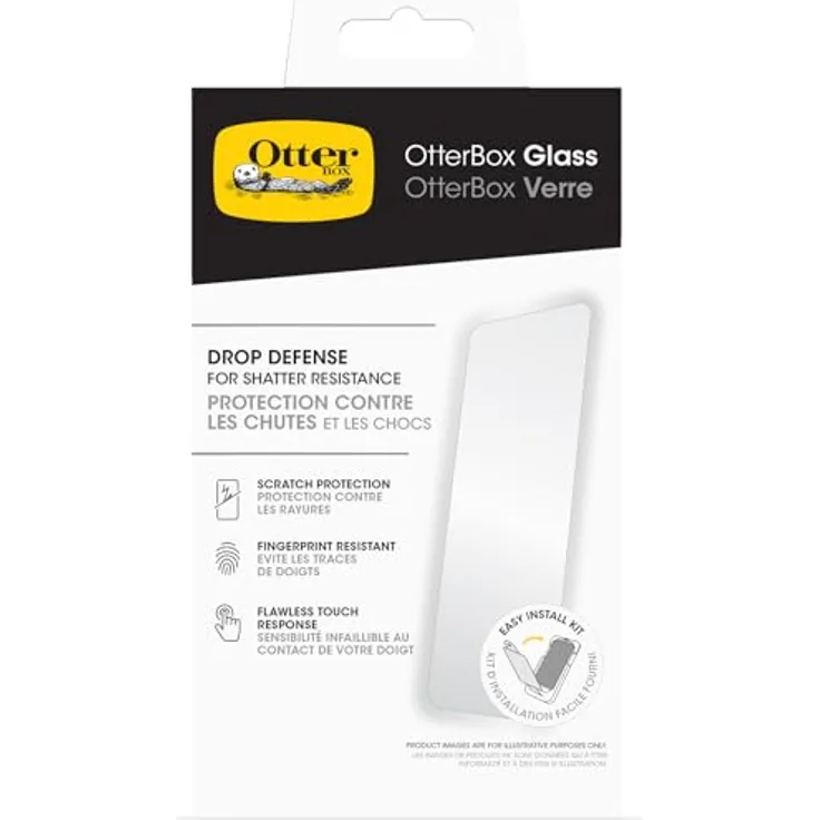 OtterBox Glass Displayschutz für Samsung Galaxy A16/A16 5G, gehärtetes Glas, Schutz vor Brüchen, Kratzern und Stürzen, transparent
