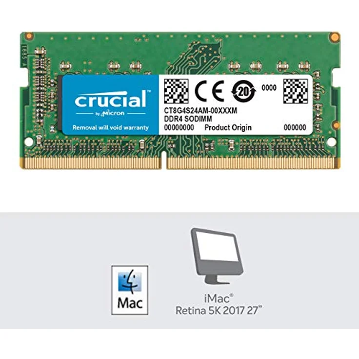 Crucial CT8G4S24AM 8GB Speicher (DDR4, 2400 MT-s, PC4-19200, Single Rank x8, SODIMM, 260-Pin für Mac) – Bild 3