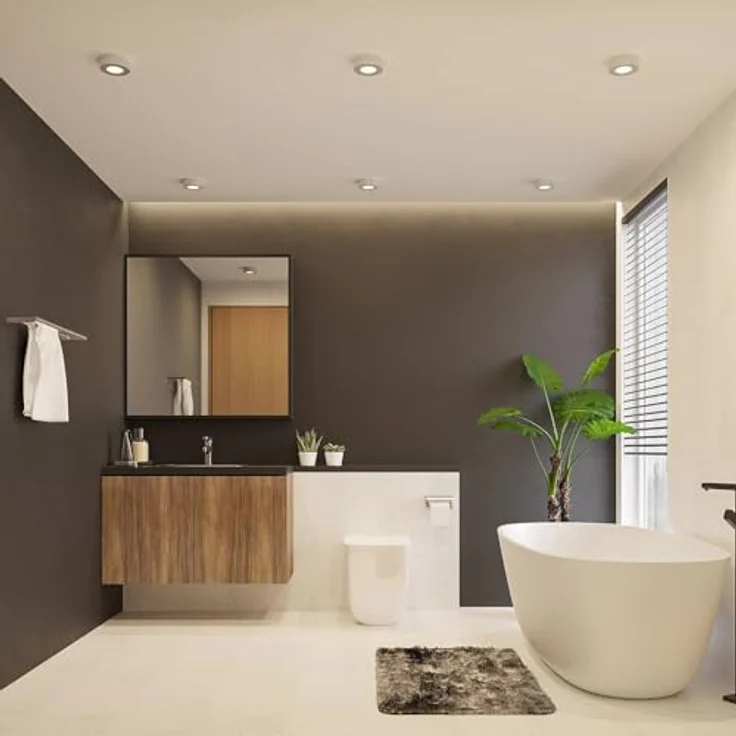 PRIOS LED Deckenleuchte 'Edwina' (Modern) in Alu aus Aluminium für Badezimmer (1 flammig) - Energiesparende LED-Deckenlampe, inkl. Leuchtmittel, Alu – Bild 3