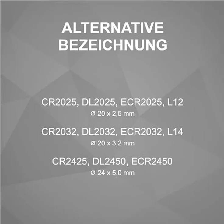 HyCell Set Lithium Knopfzellen, 3x CR025 / 6x CR2032 / 3x CR2450, zuverlässige Energiequelle für vielseitige Anwendungen – Bild 2