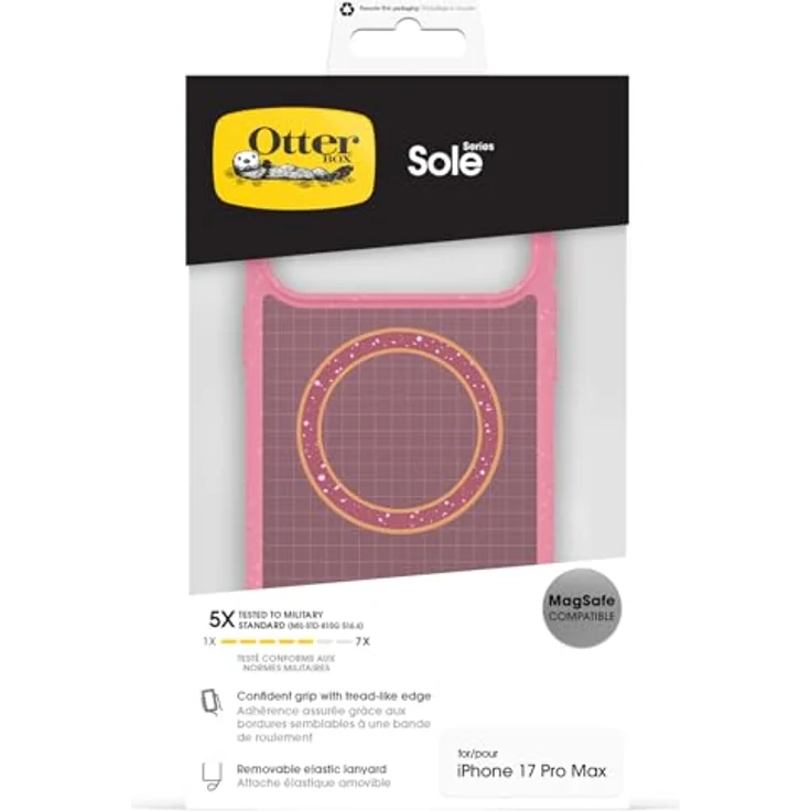 OtterBox Sole Series MagSafe Hülle für iPhone 17 Pro Max, stoßfest, sturzsicher, 5X militärisch getestet, pink – Bild 5