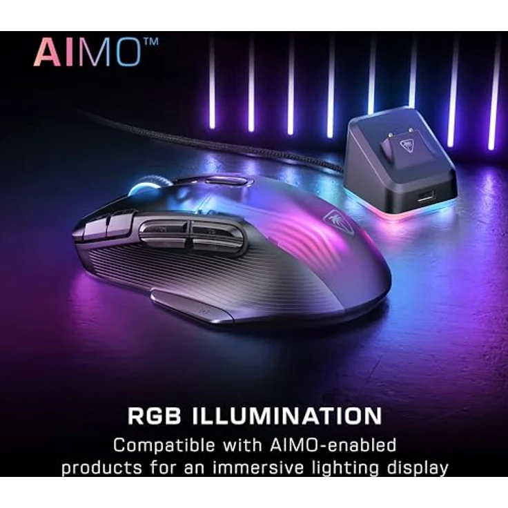 Turtle Beach Kone XP Air Gaming-Maus, Bluetooth, optischer Sensor 19K DPI, bis zu 100-Stunden-Akku - Schwarz – Bild 3