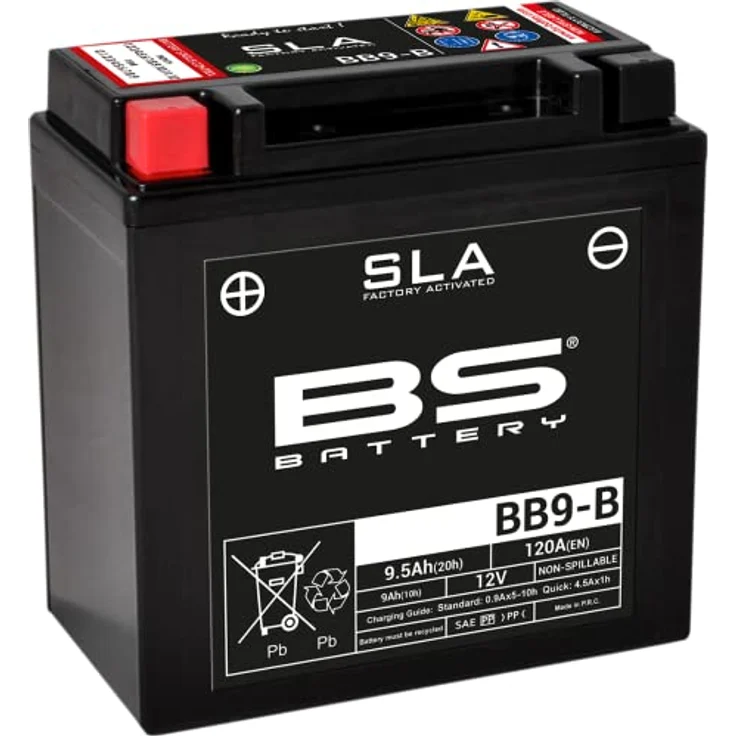 BS Battery BTZ10S, Wartungsfreie AGM-Batterie, werkseitig aktiviert, 12V, 9Ah, vibrationsfest – Bild 2