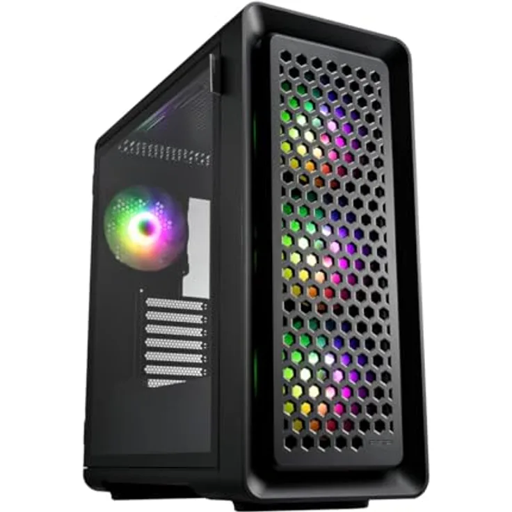 FSP CUT593A Ultra Tower Schwarz, PC-Gehäuse mit ATX, EATX, micro ATX, und Mini-ITX Unterstützung