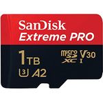 SanDisk Extreme PRO microSDXC UHS-I Speicherkarte 1 TB + Adapter & RescuePRO Deluxe (Für Smartphones, Actionkameras oder Drohnen, A2, Class 10, V30, U3, 200 MB/s Übertragung)