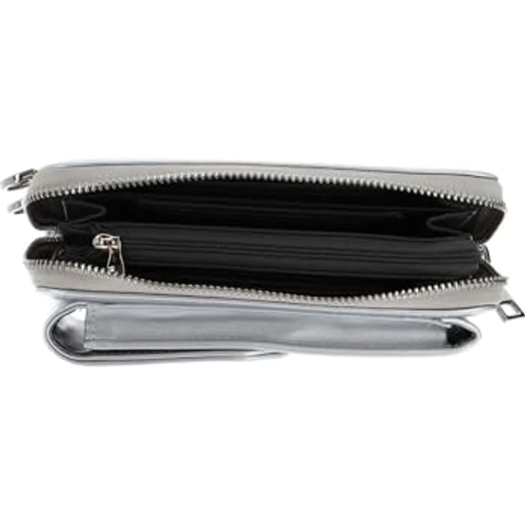 Seidenfelt Sanna Handytasche, silberfarben, 11 cm x 17.5 cm, aus 100% Polyurethan – Bild 5