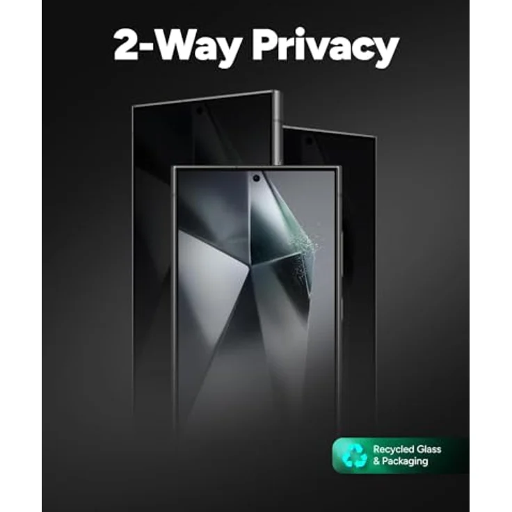 ZAGG InvisibleShield Flex Privacy Matte Displayschutzfolie für Samsung Galaxy S24 Plus, stoßfest, Aufprallschutz, biometrischer Schutz, klar – Bild 5