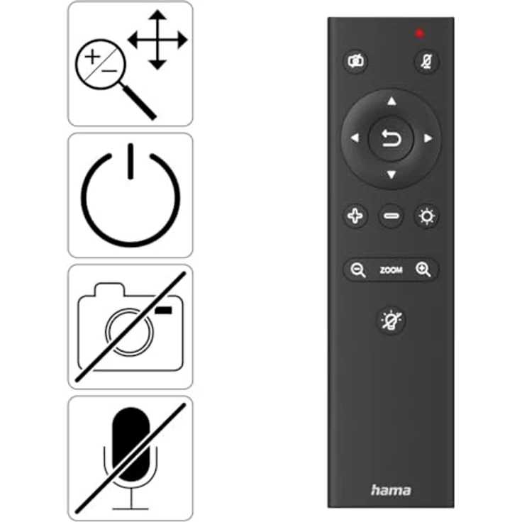 Hama C-850 Pro Webcam 2560 x 1440 Pixel Klemm-Halterung, Standfuß, Stereo-Mikrofon – Bild 5