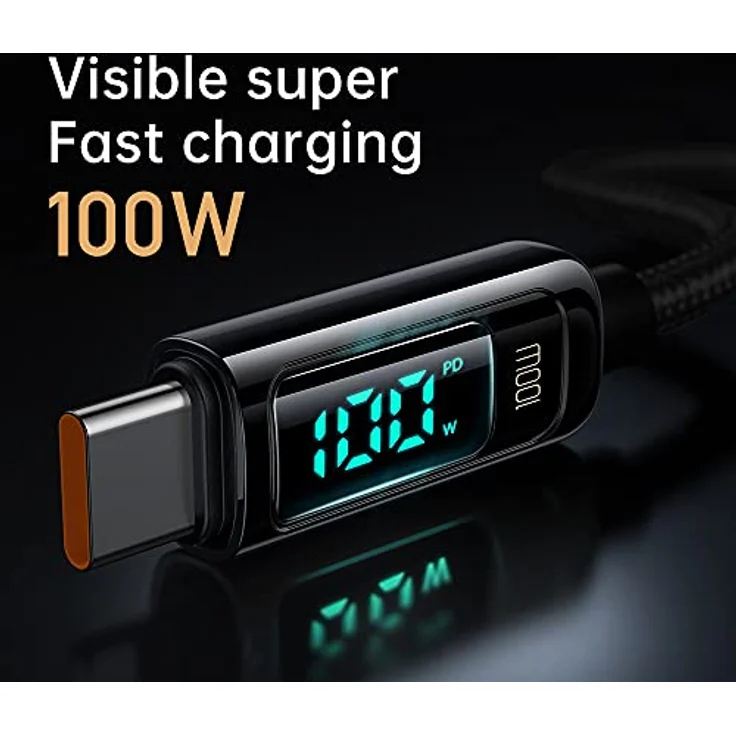 Mcdodo CA-8820 100W USB-C auf USB-C Kabel, 1,2m, schwarz, E-Marker Chip, 5A, langlebige Zink- und Nylonkonstruktion, schnell und sicher laden – Bild 2