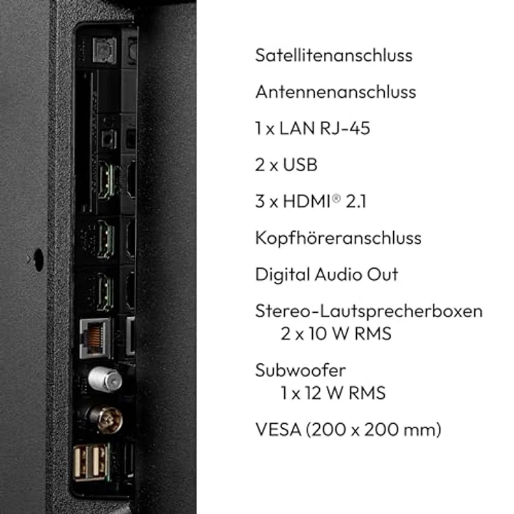MEDION MD 855600, 138,8 cm (55 Zoll) QLED Fernseher, 4K Smart-TV mit Dolby Vision HDR, Dolby Atmos, VIDAA, schwarz – Bild 6