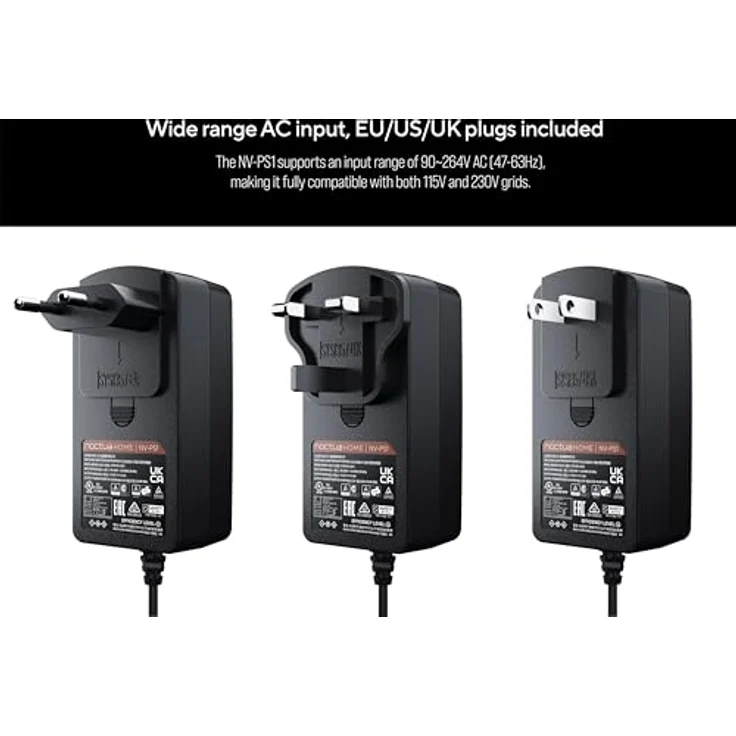 Noctua NV-PS1, 24W 115/230V AC auf 12V DC Schaltnetzteil zur Stromversorgung von 12V PC-Lüftern (Schwarz) – Bild 3