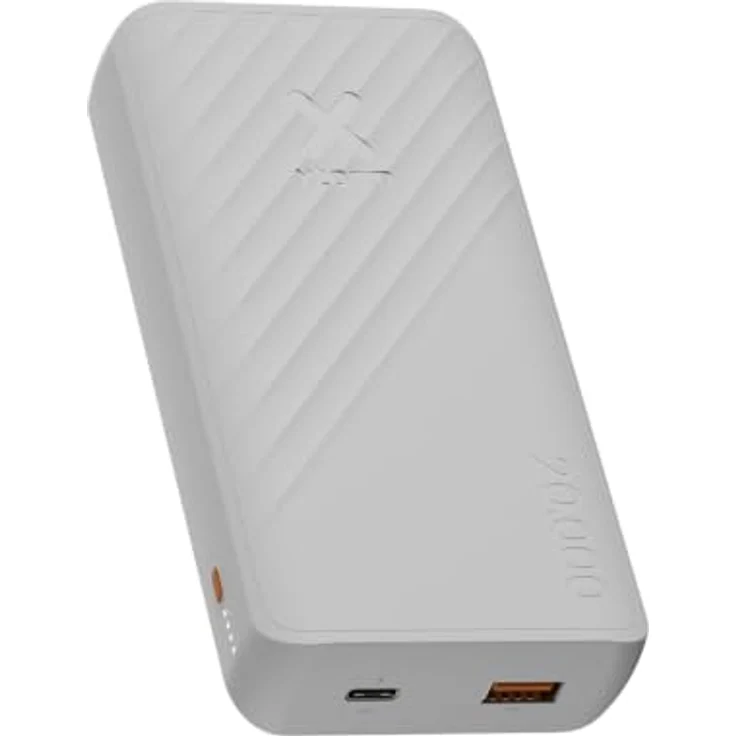 Xtorm Go2 Evolution Powerbank, 20.000mAh, 1x USB-A & 1x USB-C, Schnelllader für Samsung und iPhone, Ice White – Bild 1