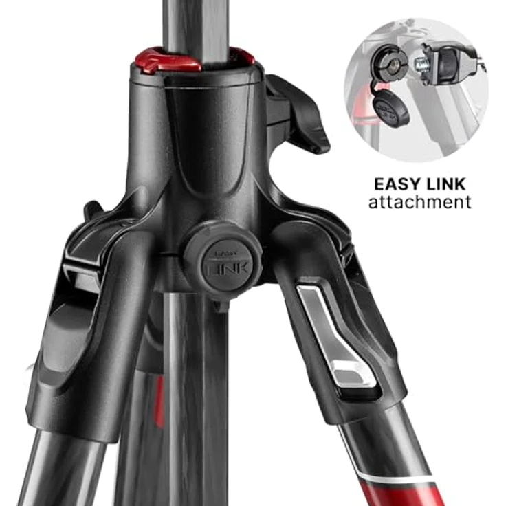 Manfrotto Befree GT XPRO Carbon: Stativ mit Kugelkopf 496, M-Lock-System, 90-Grad-Säule, 200PL-PRO-Platte, für DSLR- oder CSC-Kamera mit langem Objektiv, Makrofotografie, Carbon, MKBFRC4GTXP-BH – Bild 6