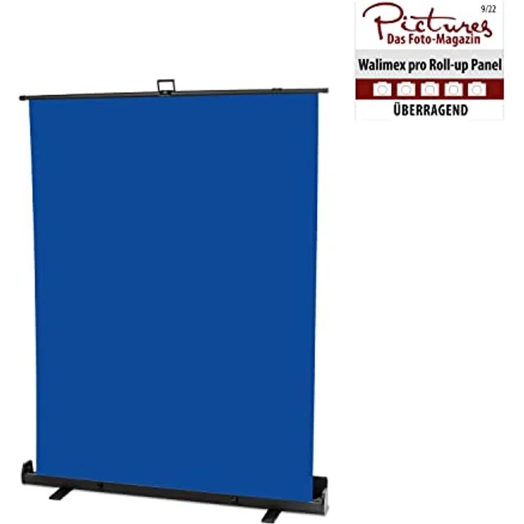 Walimex pro Roll-up Panel Hintergrund blau 155x200 - Preisvergleich – Bild 2