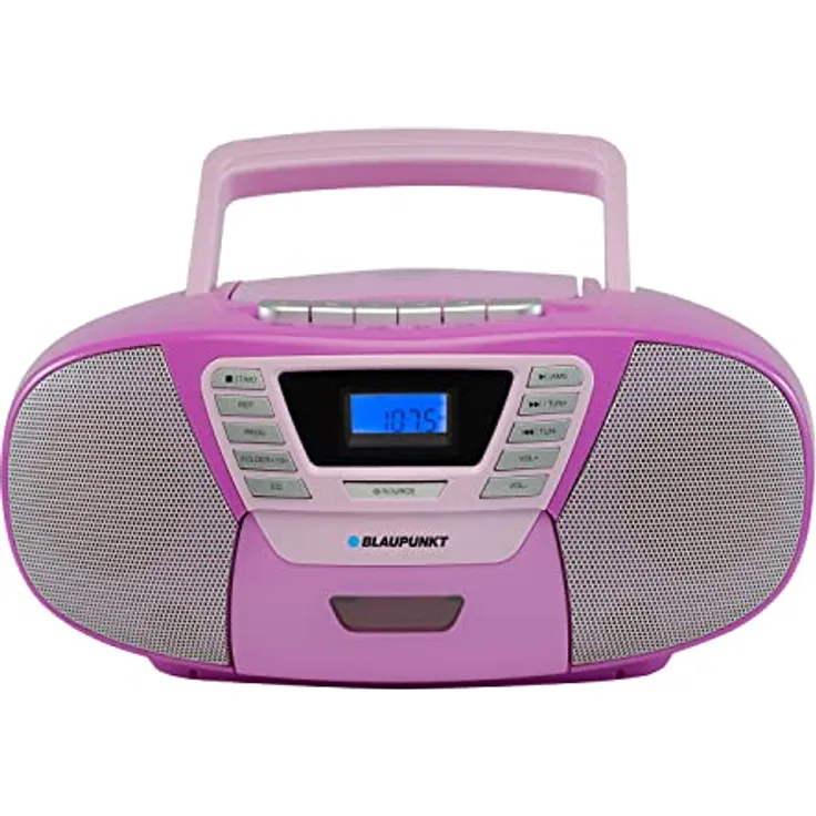 Blaupunkt B 120 VL tragbarer Kinder CD Player mit Bluetooth | Kassettenrekorder Kinder | Hörbuch Funktion | CD-Player mit USB | kleines CD-Radio | Aux | PLL UKW Radio | Radio mit CD Spieler, Flieder