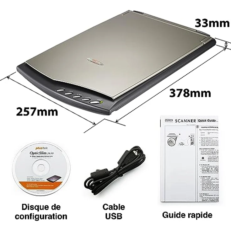 Plustek OpticSlim 2610 Plus Flachbettscanner, 1200dpi, USB, A4 – Bild 3