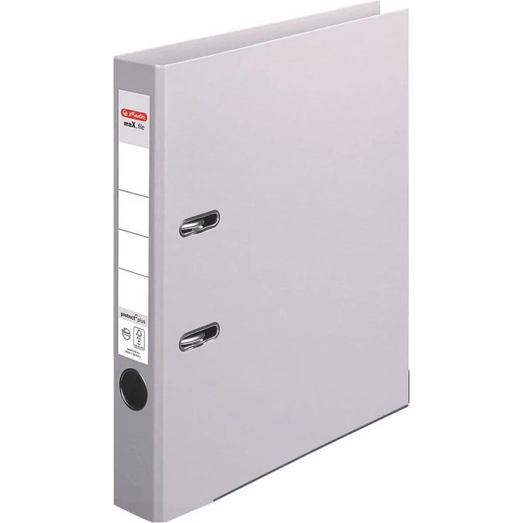 Herlitz Aktenordner maX.file »protect plus«, schmal, DIN A4, 5 cm Rückenbreite, Polypropylen, grau - Preisvergleich – Bild 1